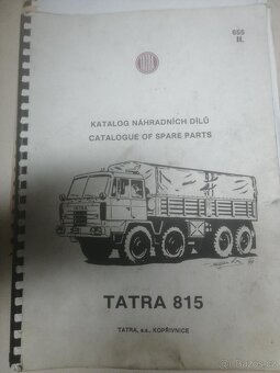 Katalog náhradních dílů TATRA 815 č.655 vojenské provedení - 2