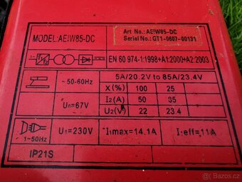 Svářečka invertor Asist AEIW85-DC + samostmívací kukla P600E - 2