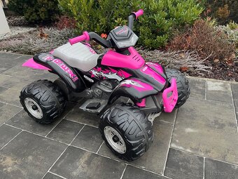 Dětská čtyřkolka  Peg Perego Corral T-Rex 12V růžová - 2