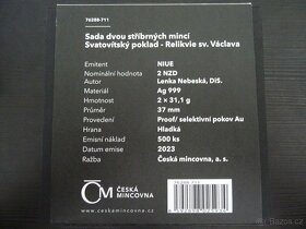 Sada dvou stříbrných mincí Svatovítský poklad - Relikvie sv. - 2