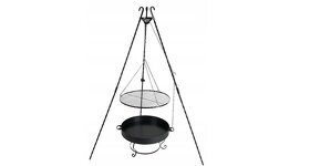 Zahradní gril závěsný, trojnožka, 60cm s ohništěm - 2