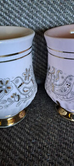 Hrnečky světlerůžový porcelán Nová cena 200,- - 2