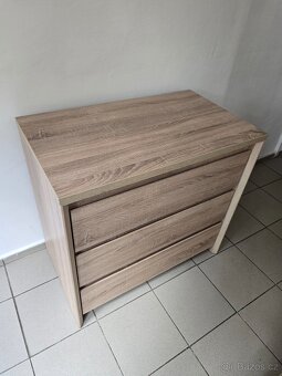 Komoda 3x šuplík - dub sonoma - 2