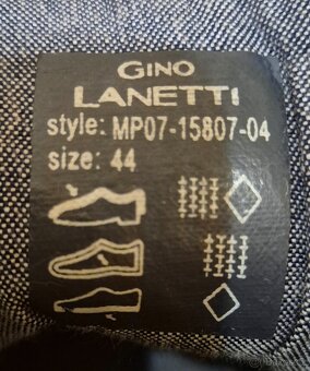Pánské boty Gino Lanetti, velikost 44, modrá látkovina - 2