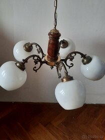 secesní starožitný lustr - 2