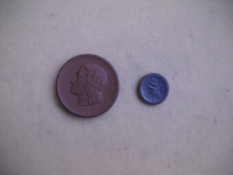 Porcelanová plaketa, mince - 2