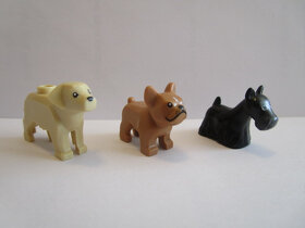 Lego figurky pes labrador,buldoček, teriér, Husky, vodítko - 2