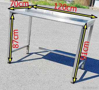 Nerezový stůl gastro s lemem Š 120 cm - 2