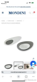 Designové zrcadlo Natuzzi Italia model Clouds, nové - 2