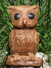Zahradní dekorace - sova, sovička, umělý kámen - 2