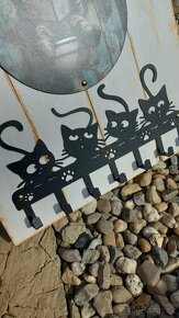 Hand made "kočičí " věšák na klíče Provence - 2