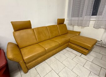 Sedací souprava rohová - kožená - 2