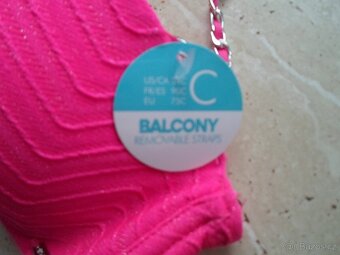 Růžové plavky plavková podprsenka 75C - 2