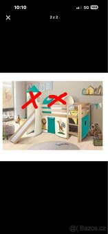 Vyvýšená postel s klouzačkou - 2