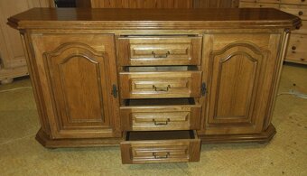 Rustikální komoda z masivu ( Dub ) - Výborný stav - 2