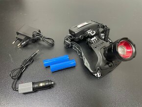 Led čelovka, čelová svítilna + UV - 2