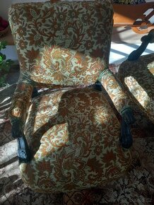 Starozitna sofa sedacka s křeslem - 2