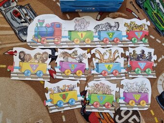 Puzzle obří čísla, počítání vlak a čísly - 2