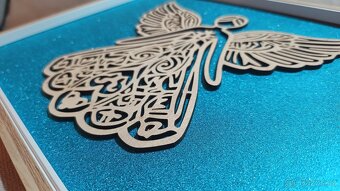 OBRAZ ANDĚLÉ S LÁSKOU 30X40 CM-MODRÁ - 2