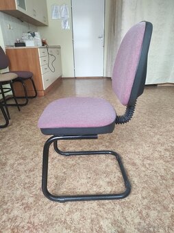 Židle - textil, kov, 3 kusy - 2