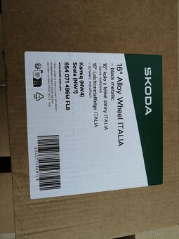 NOVÁ originál kola Škoda Italia BLACK 16" Scala, Kamiq - 2