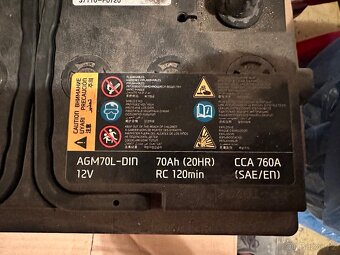 Autobaterie Rocket 70Ah 760A AGM70L - 2