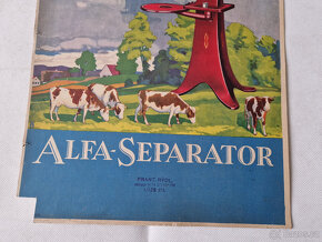 Stará reklamní cedule Alfa Separator odstředivka na mléko - 2