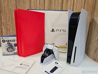 PS5 1TB SSD + FIFA 23 CZ + DOKOVACÍ STANICE + KRYT PRO PS5 - 2