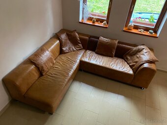 Prodám rohovou koženou sedací soupravu 235 x 270 cm - 2