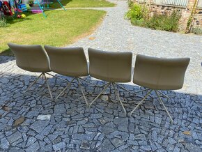 Moderní židle v béžové ekeokůži - 2