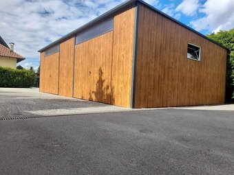 MONTOVANÁ HALA 10×6 m | Zlatý dub + Grafit RAL7016 - 2