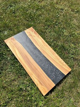 Stolová deska - oliva a epoxyd - 2