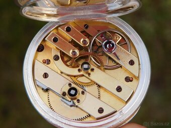 Starožitné stříbrné kapesní hodinky - klíčovky - 2