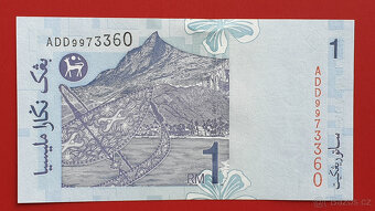 Bankovka MALAJSIE 1 Ringgit rok 1995 stav UNC - 2