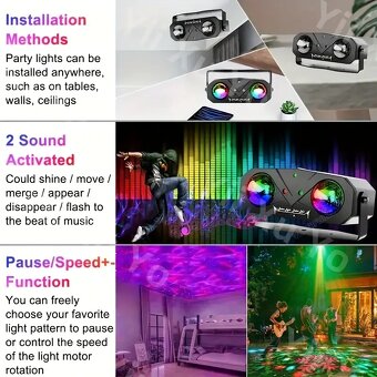 Prodám nové párty světlo -laser +ball Pouze rozbaleno - 2