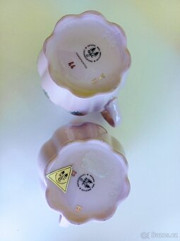 2 ks hrnek růžový porcelán - 2