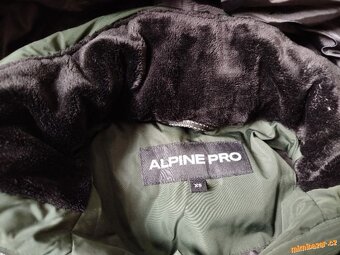 Zimni bunda, XS, bundokabát Alpine Pro, tmavě zelená - 2
