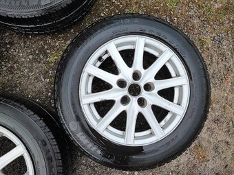 Prodám ALU kola rozteč 5x100 R15 ET 35 s letním pneu 195/65 - 2