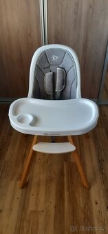 Dětská jídelní židlička KINDERKRAFT SELECT 2V1 TIXI GREY PRE - 2