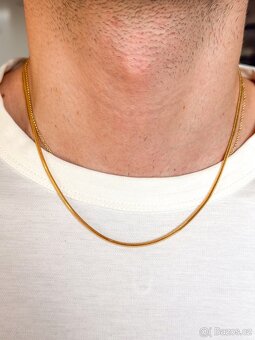 18k zlatý luxusní řetízek Snake - nový model 2025 - 2