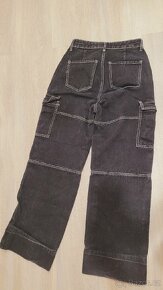 Černé kalhoty cargo. - 2
