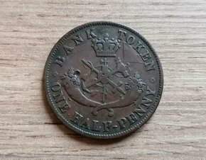 Kanada 1/2 Penny 1852 koloniální mince kolonie Upper Canada - 2