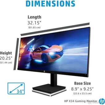 HP X34 WQHD 165 Hz IPS 21:9 - 2