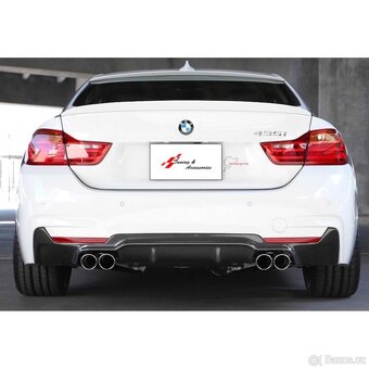 BMW F32 F33 F36 Difuzor zadního nárazníku - Černý Lesk - 2