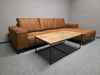 Nová hnědá rohová sedačka GABRIELA - 2