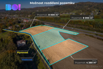 Prodej komerčního pozemku 23 535 m², Návsí - 2