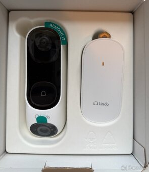 Lindo Pro Dual Camera Video Doorbell 2K, bateriový, zvonek - 2