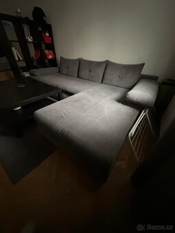 Rozkládací rohová sedačka s úložným prostorem - 2