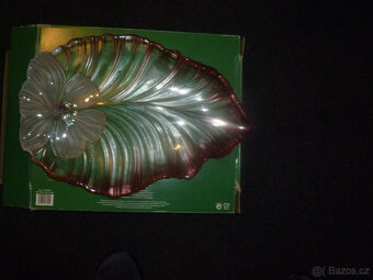 Skleněná souprava--podnos. - 2