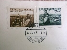 Stará obálka se známkami 28.4.1951 - 2